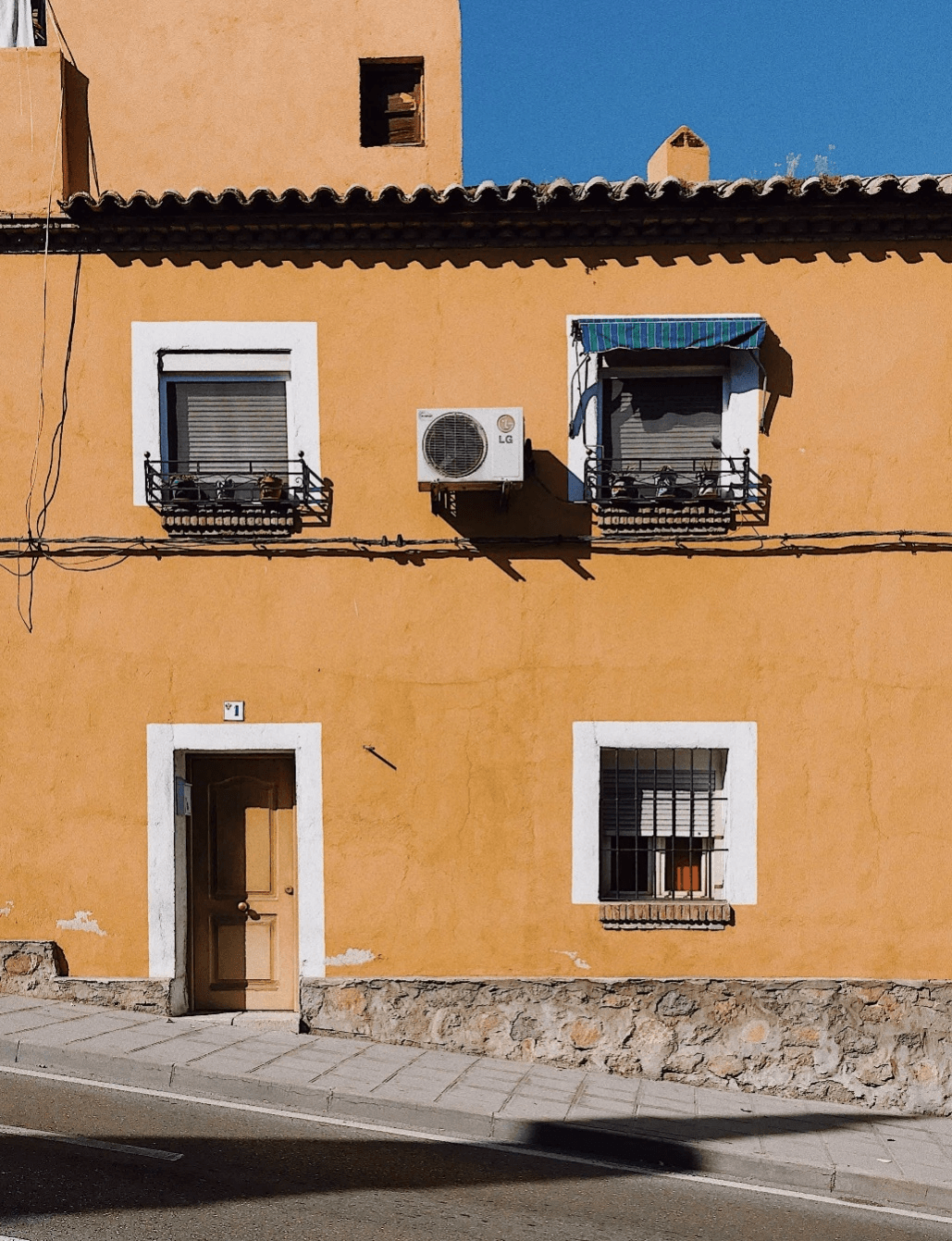 An exterior AC unit